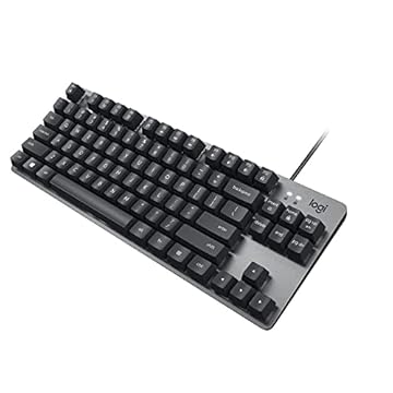 Teclado Mecânico com fio Logitech K835 TKL com Estrutura de Alumínio e Switch Red Linear