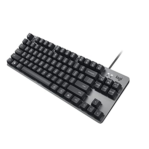 Teclado Mecânico com fio Logitech K835 TKL com Estrutura de Alumínio e Switch Red Linear