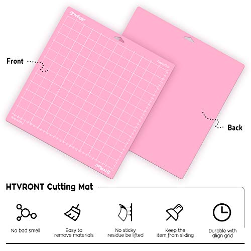 Image of HTVRONT Fabric Grip Cutting Mat, 3 Pcs Cutting Mat 12x12 Compatible with Cricut Maker 3 /Maker 4 /Maker /Explore 3 /4 /5 /Air 2 /One, Fabric Adhesive Sticky Quilting Cutting Mats Replacement Accessories