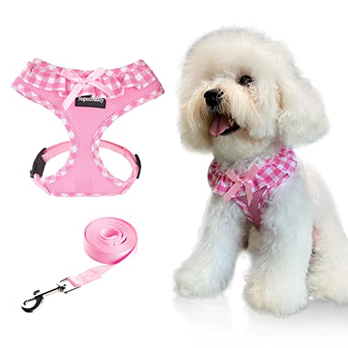 SuperBuddy Upgraded Soft Mesh Dog Harness, Super Breathable Lightweight Pet...