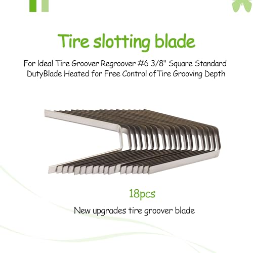 Image of Tire Groover Flat Blades for Ideal Tire Groover Tool Regroover Kit - Tire Groover Blades-18 Pack (Tire Groover Blade #6 3 /8 inch)