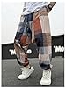 BEAUDRM Men's Color Block Patchwork Baggy Harem Pa... #2