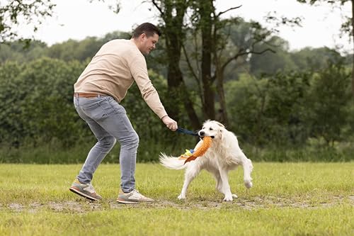 Flamingo Hundespielzeug – Fauxtra Zerrspiel Bungee Chenille – elastischer Griff – Länge 80 cm – Keine Farbauswahl möglich