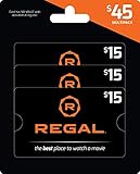 Regal Entertainment Group Physical Gift Card - (Multipack of $15 × 3)