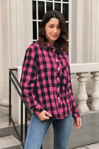 Image of SANGTREE Long Sleeved Flannel Shirt Button Down Plaid Shirts