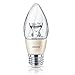 Philips 435081 60 Watt Equivalent Dimmable LED F15 Medium Base Decorative Candle Light Bulb, Soft White