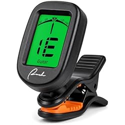 Ranch Guitar Tuner Clip On - Fast & Accurate Chromatic Acoustic/Electric Guitar Tuner, Bass, Ukulele, Violin, Banjo - 360° Rotatable Digital Display, Noise Immunity - Classic Black