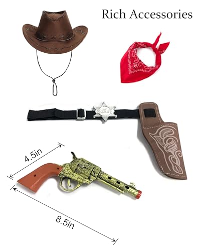 Disfraz cowboy infantil para niños marrón miniatura 2