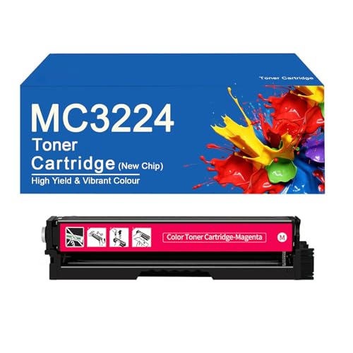 SEMTGJ Cartouche de Toner Compatible MC3224 C3210K0 C3210C0 C3210M0 C3210Y0 pour imprimante Lexmark C3224dw C3326dw C3426dw avec Nouvelle Puce,3224-M