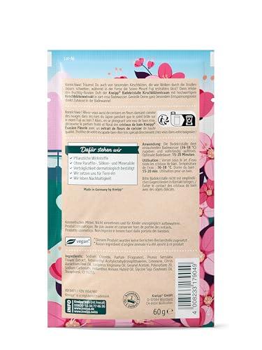 Kneipp Badekristalle Kirschblütentraum - Badezusatz mit hochwertigem Kirschblütenextrakt - vegan - 60g