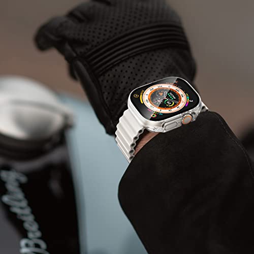 Newways 2 In 1 Waterproof Case For Apple Watch Ultra 49Mm Screen Protector, 360 Protective Glass Face Cover Hard Pc Bumper + Back Frame For Iwatch Ultra Accessories 49 Mm, Clear #TOP5