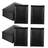 GALPADA 50 Stück Schwarze gepolsterte Versandtaschen mit Selbstklebendem Verschluss für Kleidung Schmuck und kleine Verpackungsartikel Reißfest und Wetterbeständig Stoßdämpfend für