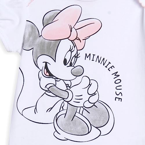 Disney Minnie Mouse Infant Baby Girls 3 Pack Cuddly Short Sleeve Bodysuits 12 Months #TOP7