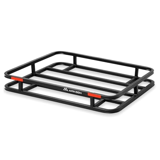 ARKSEN 32 x 26 Inch Bumper Mounted Cargo Rack Carrier 350 Lbs Heavy Duty Capacity Luggage Basket Hitch Fold Up for RV, Camping, Traveling