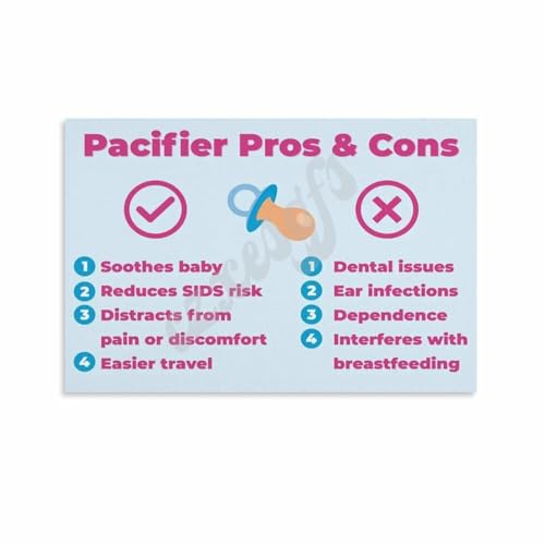 Pacifier Pros And Cons Guide Poster Benefits And Risks Guide