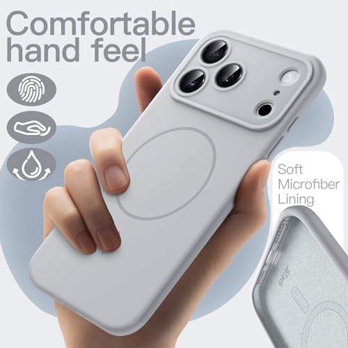 Image of JETech Magnetic Silicone Case for iPhone 17 Pro Max, Grey