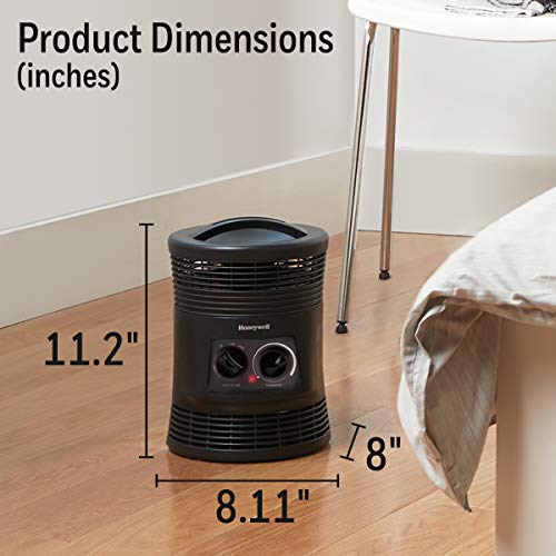 Honeywell Hhf360V 360 Degree Surround Fan Forced Heater With Surround Heat Output Charcoal Grey Energy Efficient Portable Heater With Adjustable Thermostat & 2 Heat Settings #TOP4