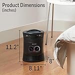 Honeywell HHF360V 360 Degree Surround Fan Forced Heater with Surround Heat Output Charcoal Grey Energy Efficient Portable Heater with Adjustable Thermostat & 2 Heat Settings, Small - Image 3