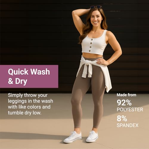 Image of SATINA High Waisted Leggings for Women - Comfortable and Stretchy in Versatile Sizes and Colors
