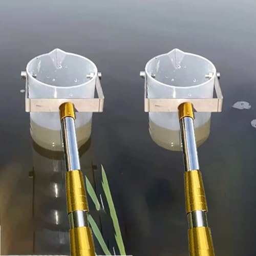 MLYAYE 304 Stainless Steel Water Quality Monitoring System, Telescopic Rod Water Collector | Clear Swivel Beaker Sampler Ladle, 1000ML Capacity Liquid Sampling Device(1000ml-(5m/16.4ft))