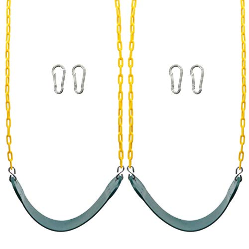 Sunnyglade 2PCS Swings Seats Heavy Duty with 66" Chain Support 250lb Green…