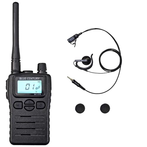 BLUE CENTURY ブルーセンチュリー 国内メーカー 中継器対応 特定小電力 トランシーバー BC-27R IP67 防塵・防水 単三電池1本 ベルトクリップ・ネックストラップ付属 インカム 総務省技術基準適合商品 技適マーク有 (オープンイヤー型イ