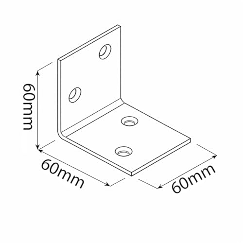 Équerre d'angle en acier renforcé K07D : fixation durable de 2 mm d'épaisseur - 3