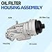 MITZONE Upgrade Aluminium Oil Cooler Filter Housing Assembly Compatible with 2015-2023 Mercedes Benz A220 A35 AMG CLA250 GLA35 AMG GLA250 GLB250