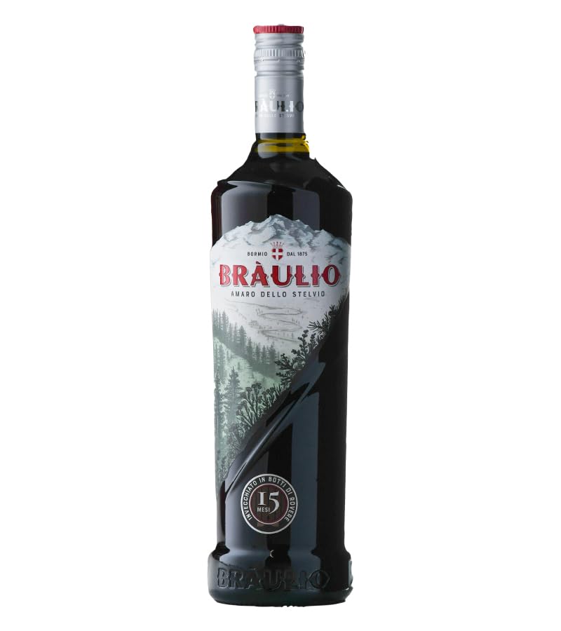 Amaro Braulio 1 Litro - Amaro alpino dello Stelvio invecchiato 15 mesi in botte di rovere