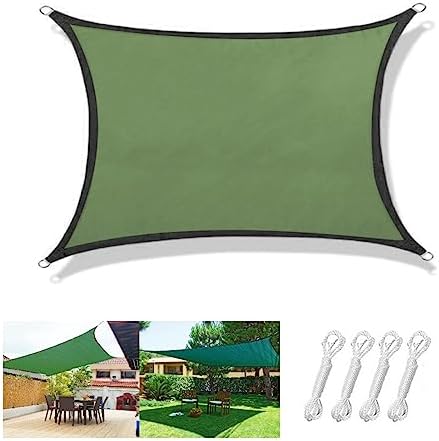 Amazon.de Sonnensegel 2x3m Rechteckig, Sonnenschutz Garten Balkon