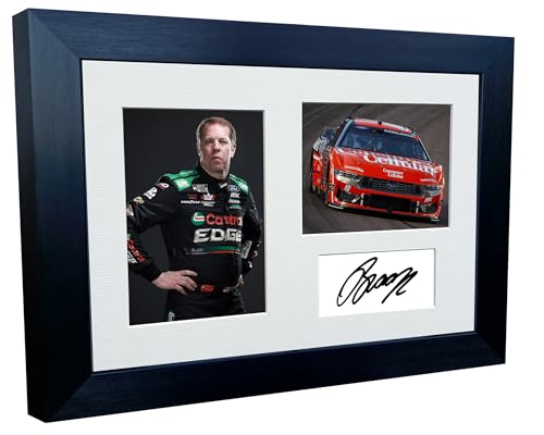 12x8 A4 Brad Keselowski 2024 NASCAR Cup Series No. 6 Ford Mustang Dark Horse for RFK Racing Signed Autographed Signature Photo Photograph Picture Frame Poster Celebration Gift Triple