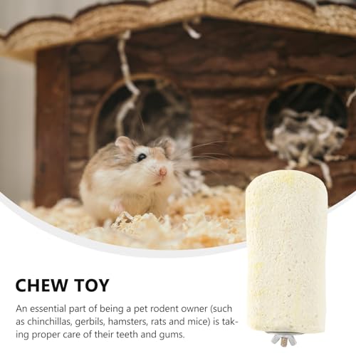 POPETPOP Pumice Chew Toy Ledge for Small Animals Hamster Toys and Supplies for Hamsters Gerbils and Other Small Pets to Keep Healthy Teeth and Gums Random Color - Image 2