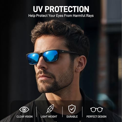 Image of FATHEADZ Oversized Polarized Sunglasses Men & Women - UV Protection RX Ready Wide Fit Eyewear for Outdoor Use - RX Ready