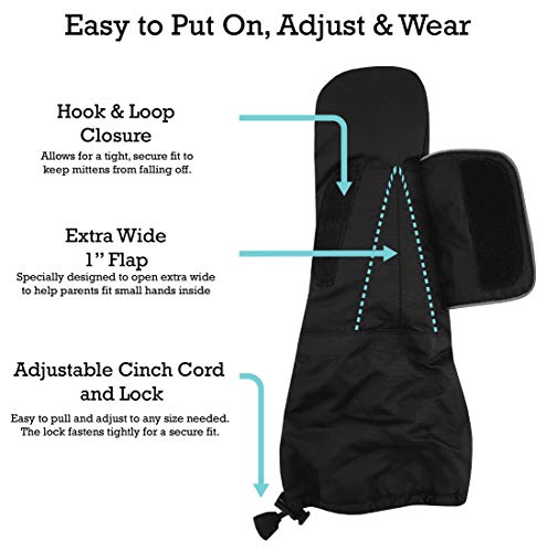 N'Ice Caps Kids Waterproof Snow Mittens Elbow Length Boys Girls Thinsulate Insulated Gloves4