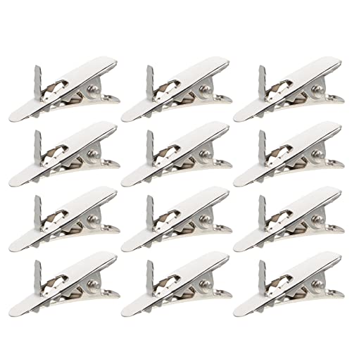 FOMIYES 100 Piezas Pinza De Flor Navideña Adorno De Árbol De Navidad Decoración Navideña Proyectos De Artes y Manualidades Abrazadera De Cocodrilo Clips Resorte De Foto Planchar Acortar