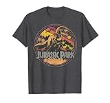 19JPRK00115D-001 Jurassic Park Distressed T-Rex Logo Camiseta
