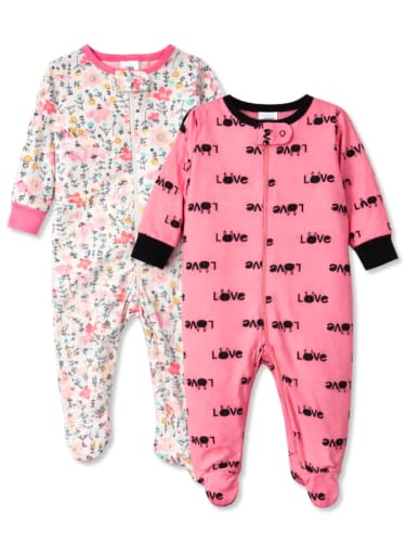 Image of TuddyBuddy Baby Girl's Cotton Printed Full Sleeves Sleepsuit /Footed Rompers for Baby Girl