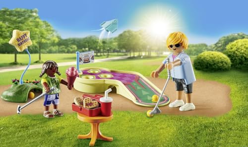 PLAYMOBIL myLife 71449 Minigolf, Schlag um Schlag zum Ziel, inklusive Golfschläger, Bällen, süßen Waffelherzen und EIS… – Ansicht 3