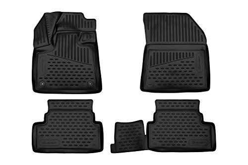 Element EXP.ELEMENT3D01973210k Alfombrillas de Goma Antideslizantes para Opel Grandland X A18 X75 2017->, Negro, Passform