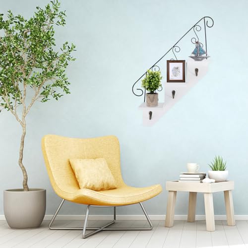 Estante de pared de madera para ahorrar espacio y colgar plantas 8