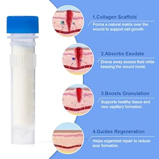 Smelling salts Collagen Powder for Wounds – Medical-Grade Bovine Collagen, Collagen Wound Care Powder, Supports Tissue Regeneration, Accelerates Healing, Reduces Scarring, 7 Tubes x 1g