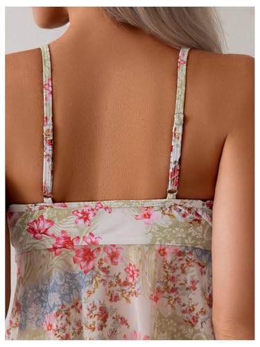 SOLY HUX Women's Floral Tankini Swimsuits 2 Piece Ruffle High Waisted Bathing Suits Beach Vacation Outfits4