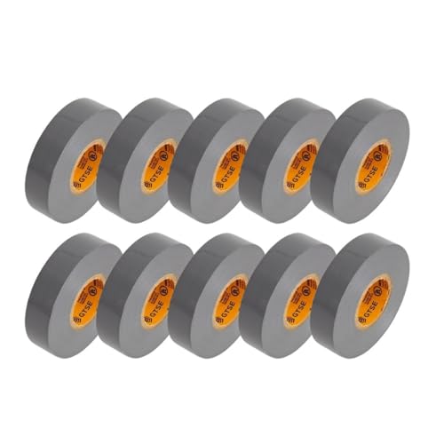 GTSE - Gray Electrical Tape 10 Rolls, 3/4in x 66ft, UL/CSA Listed
