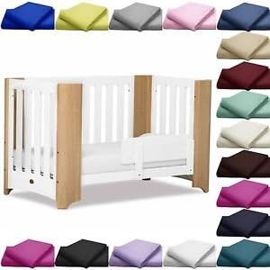 2 Piece Bedding Set Pillowcase+Duvet Cover for Baby Toddler to fit Cot/Cot Bed (120cm x 150cm, White)