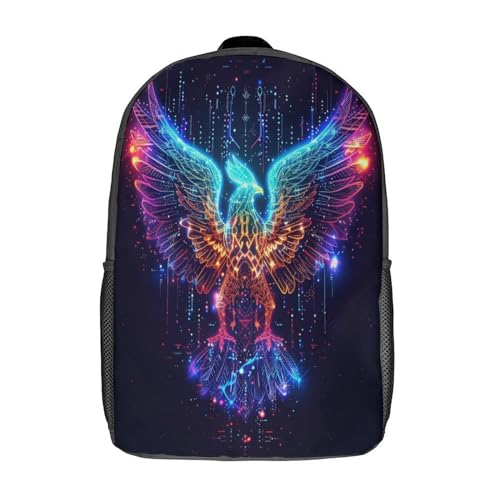 Sac à dos oiseaux 3D relief avec sac à lunch assorti et zips fluides