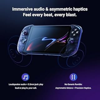 OnePro Cloud Handheld Portable Remote Play Gaming Console, For Xbox Cloud Gaming, NVIDIA GeForce NOW, Playstation, PC, Long-Battery Life, 7" 1080P Touchscreen, Lightweight Retro Game Handheld - 64G (Black Translucent)