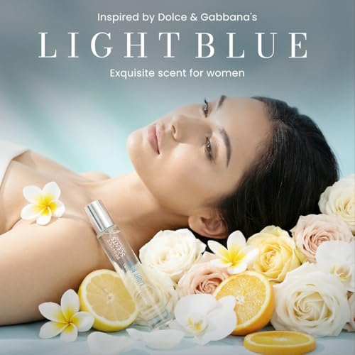 Image of Perfect Scents, Inspired by Dolce & Gabbana's Light Blue, Rollerball, Women's Eau de Toilette, Vegan, Paraben Free, Phthalate Free, Never Tested on Animals, 0.34 Fl Oz