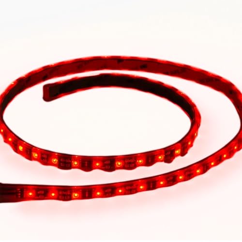 Tira LED flexible roja 36 pulg impermeable para auto miniatura 2