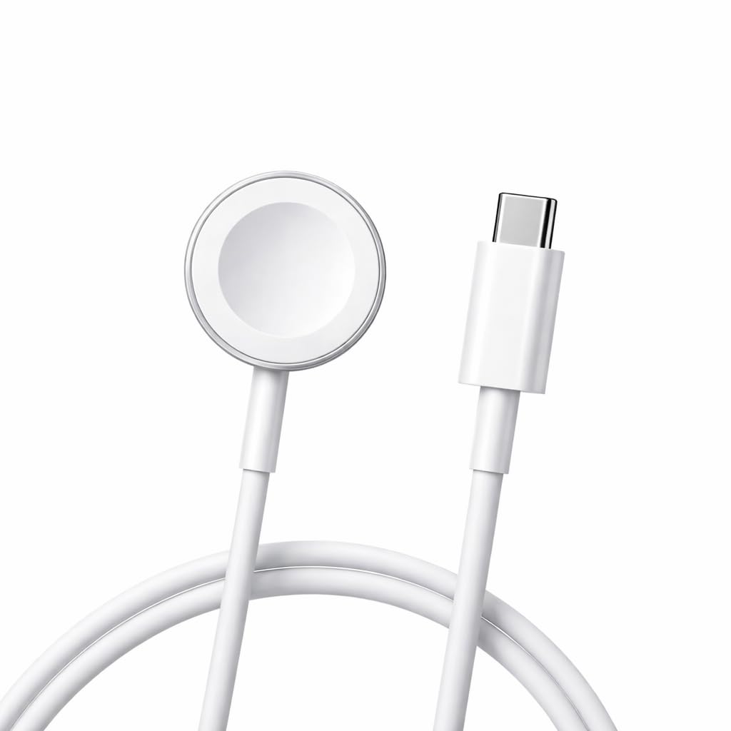 Hzevn for Apple Watch Charger Cable, 3FT USB C to Magnetic Wireless Fast i-Watch Charging Cord [Portable], Compatible with Watch Series Ultra/9/8/7/6/SE/SE2/5/4/3/2 - White (1pcs)-image-27