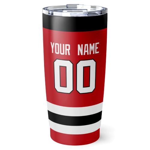 Image of ANTKING New Jersey Tumbler 20oz Custom Name Number Travel Mug Gifts | Stainless Steel Insulated Coffee Cup for Men Women